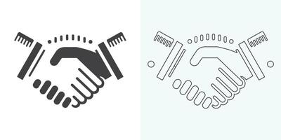 Handshake vector icon. Handshake icon set. business handshake. contact agreement