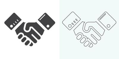 Handshake vector icon. Handshake icon set. business handshake. contact agreement