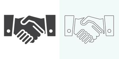 Handshake vector icon. Handshake icon set. business handshake. contact agreement