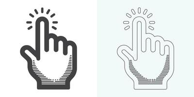 Hand-click icon set. pointer icon vectors. hand cursor icon click. pointer icon vector. hand cursor icon vector