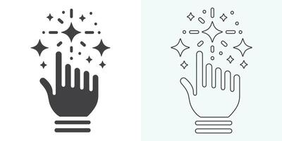 Hand-click icon set. pointer icon vectors. hand cursor icon click. pointer icon vector. hand cursor icon vector