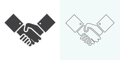 Handshake vector icon. Handshake icon set. business handshake. contact agreement