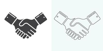 Handshake vector icon. Handshake icon set. business handshake. contact agreement