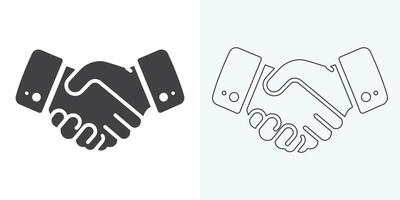 Handshake vector icon. Handshake icon set. business handshake. contact agreement