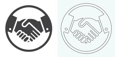 Handshake vector icon. Handshake icon set. business handshake. contact agreement