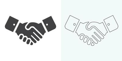 Handshake vector icon. Handshake icon set. business handshake. contact agreement