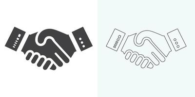 Handshake vector icon. Handshake icon set. business handshake. contact agreement