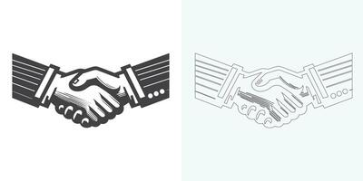 Handshake vector icon. Handshake icon set. business handshake. contact agreement