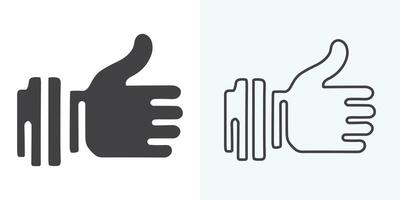 Like icon vector. Thumbs up icon vector. Hand like vector