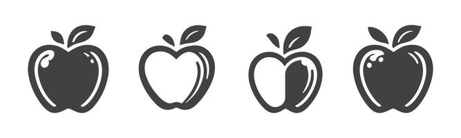 manzana icono colocar. manzana vector icono. manzana símbolos para tu web diseño. icono logo, aplicación, ui manzana icono vector ilustración