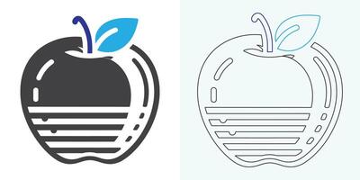 manzana icono colocar. manzana vector icono. manzana símbolos para tu web diseño. icono logo, aplicación, ui manzana icono vector ilustración