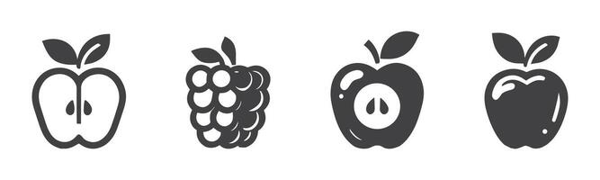 Apple icon set. Apple vector icon. apple symbols for your web design. Icon logo, app, UI. Apple Icon Vector illustration