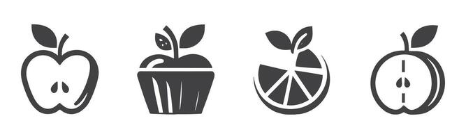 manzana icono colocar. manzana vector icono. manzana símbolos para tu web diseño. icono logo, aplicación, ui manzana icono vector ilustración