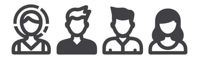 People icon set. person icon vector. User Icon vector. team symbols vector