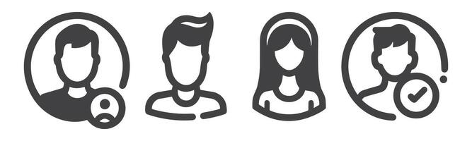 people icon set. person icon vector. User Icon vector. vector