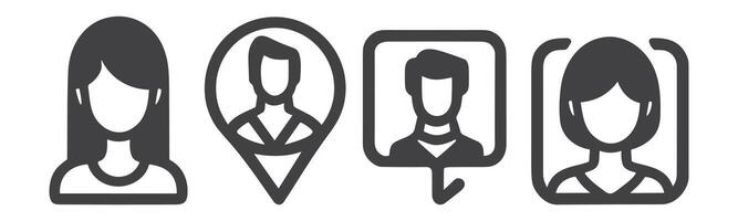 people icon set. person icon vector. User Icon vector. vector