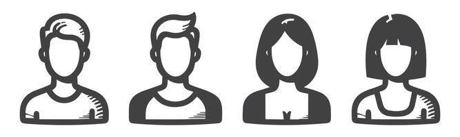 people icon set. person icon vector. User Icon vector. vector