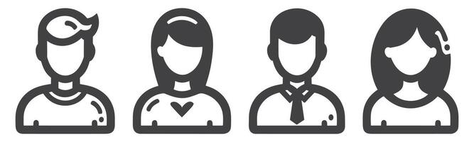 people icon set. person icon vector. User Icon vector. vector