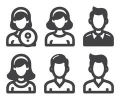 User icon vector set. Profile and people silhouette collection. people icon set. person icon vector