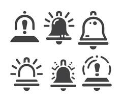 Notification bell icon set. Notice message. Alarm symbol.Incoming inbox message. New message notifications icons. vector