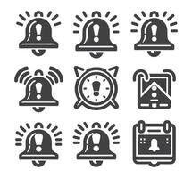 Notification bell icon set. Notice message. Alarm symbol.Incoming inbox message. New message notifications icons. vector