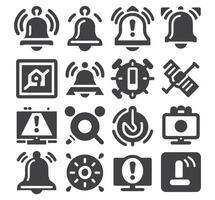 notificación campana icono colocar. darse cuenta mensaje. alarma símbolo.entrante bandeja de entrada mensaje. nuevo mensaje notificaciones iconos vector