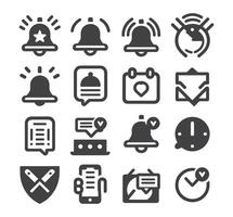 Notification bell icon set. Notice message. Alarm symbol.Incoming inbox message. New message notifications icons. vector