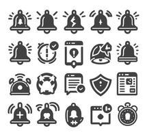 Notification bell icon set. Notice message. Alarm symbol.Incoming inbox message. New message notifications icons. vector