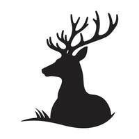 Buck Deer Logo, Simple Vector of Buck Deer, Great for your Hunting Logo, Deer Logo  Isolated on white background