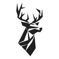 Deer Silhouette on White Background vector