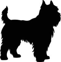 bouvier des Flandes negro silueta vector