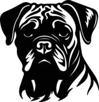 bullmastiff negro silueta vector