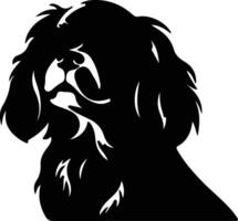 Cavalier King Charles Spaniel black silhouette vector