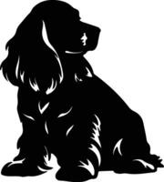 Cocker Spaniel    black silhouette vector