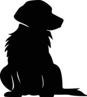 Flat-Coated Retriever    black silhouette vector