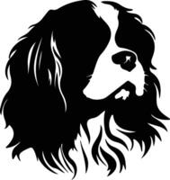 King Charles Spaniel  silhouette portrait vector