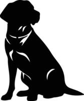 Labrador Retriever  silhouette portrait vector