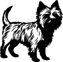 norwich terrier negro silueta vector