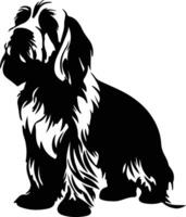 Petit Basset Griffon Venden   black silhouette vector