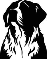 Saint Bernard    black silhouette vector