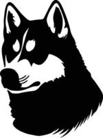 Siberian Husky   black silhouette vector