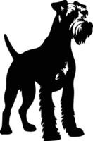 Airedale Terrier  black silhouette vector