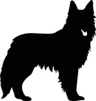 Belga tervuren negro silueta vector