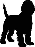 negro ruso terrier negro silueta vector
