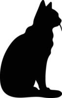 Dwelf Cat  black silhouette vector