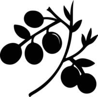 Cranberries  black silhouette vector