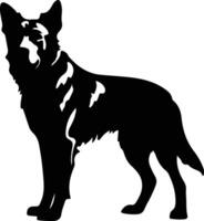 Beauceron negro silueta vector