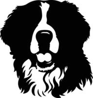 Bernese Mountain Dog    black silhouette vector