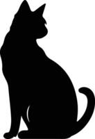 Javanese Cat  silhouette portrait vector