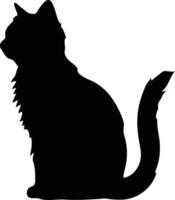 Munchkin gato negro silueta vector